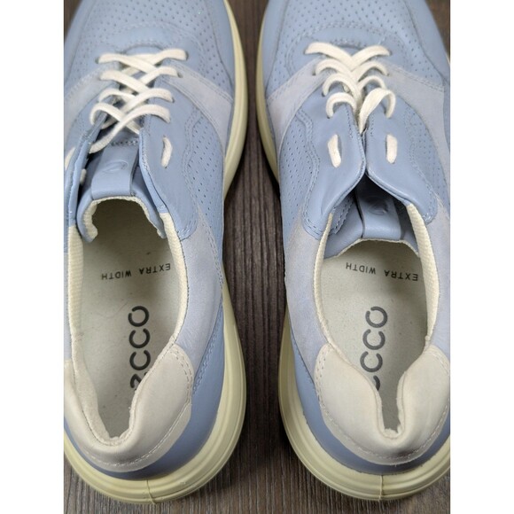 ECCO Casual Soft Leather Sneakers Womens 10 Dusty Blue Walking Athleisure - Picture 14 of 16